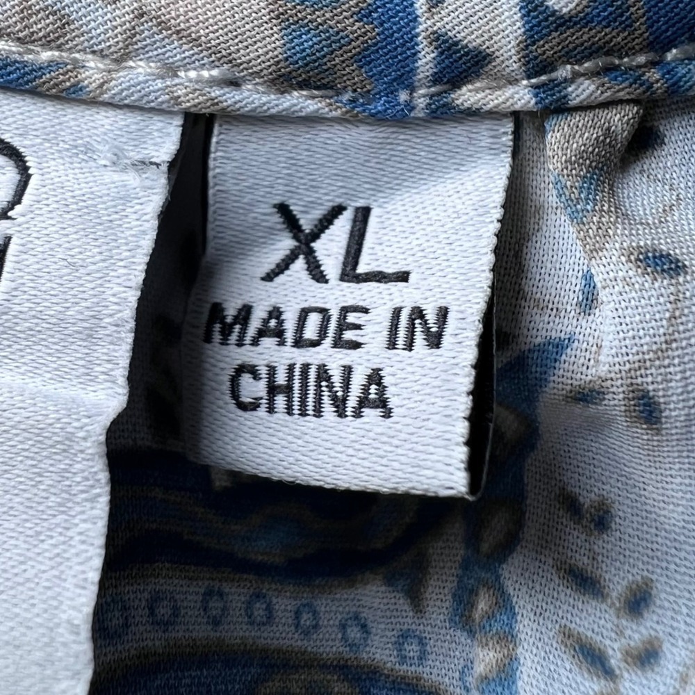 Grace Karma Tiered Dress Womens XL Paisley Long Sleeve Ruffle Collar Bohemian - Picture 10 of 14